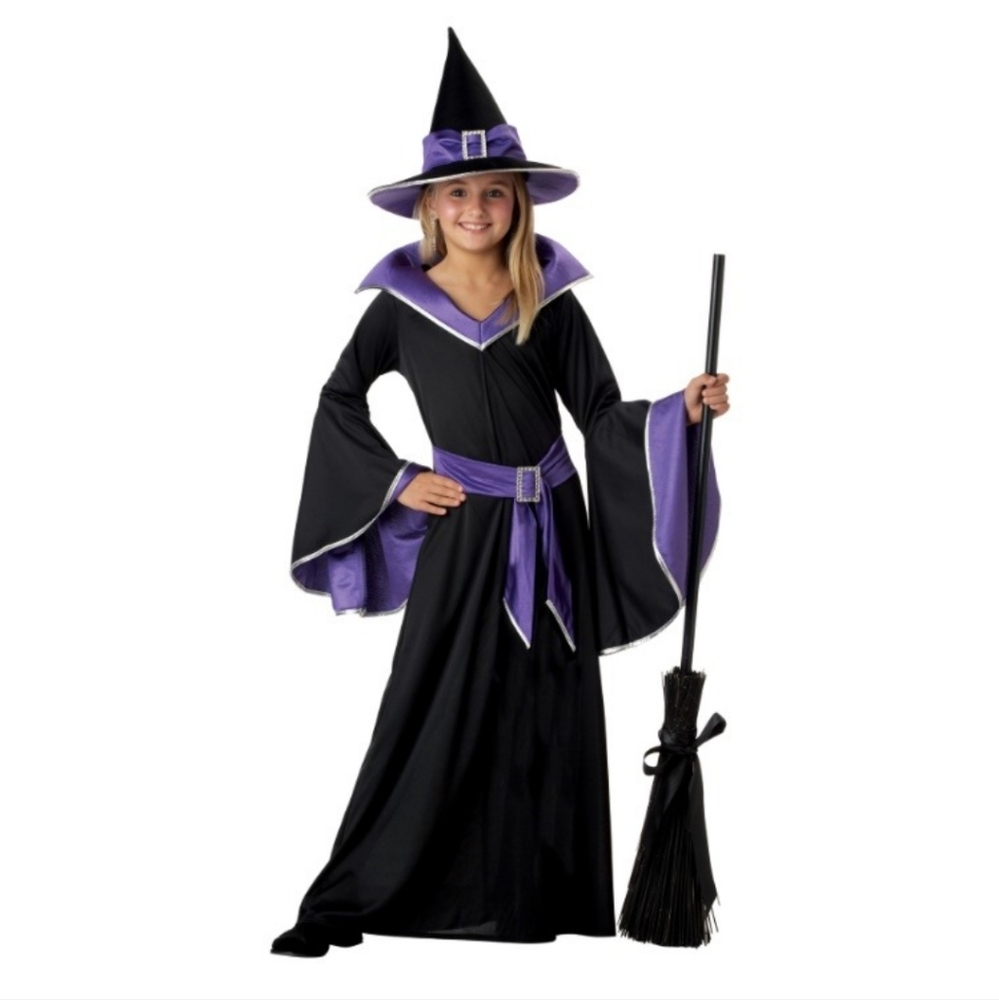 California Costumes black and purple witch costume Girl's Large